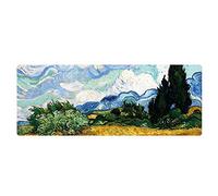 CustoMade Artiste Peinture À L'huile Grand Tapis De Souris En Caoutchouc Personnalité Paysage Personnalisé Personnalisé Tapis De Souris Cyprès 15.7X35.4X0.16 i n