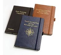 CustomDesign.Shop Taccuino personalizzato Premium con copertina rigida A5 | Crea un diario veramente unico | Idea regalo con rilievi in oro - Blu