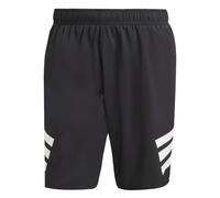 adidas - Training - Pantaloncini da bagno da 8" neri con 3 strisce-Nero M
