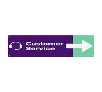 Customer Service Sign Zone Right Metal Tin Sign