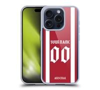 CUSTOMISED ARSENAL FC 2021/22 KIT CUSTODIA COVER MORBIDA IN GEL PER APPLE iPHONE
