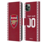 CUSTOMISED ARSENAL FC KIT 2022/23 CUSTODIA COVER A PORTAFOGLIO PER APPLE iPHONE
