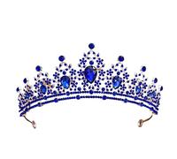 Customizable Bridal Crown - Elegant Hair Accessory for Adult Weddings & Birthdays(Blue)