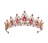 Customizable Bridal Crown - Elegant Hair Accessory for Adult Weddings & Birthdays(Golden rose powder)