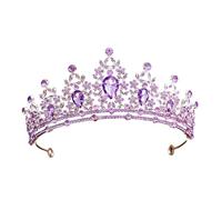 Customizable Bridal Crown - Elegant Hair Accessory for Adult Weddings & Birthdays(Silver purple)