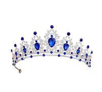 Customizable Bridal Crown - Elegant Hair Accessory for Adult Weddings & Birthdays(Silver sapphire blue)
