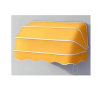 Customizable French Curved Retractable Awning for Doors & Windows - Outdoor Telescopic Canopy for Garden Yellow Size: 120 x 40 x 40 cm - Enhance Your Space!