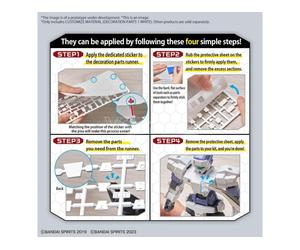CUSTOMIZE MATERIAL DECORATIO PRTS 1 WHIT Model Kit Bandai Model Kit Gunpla
