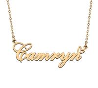 Customized Made Women Name Necklace Gold Personalized Heart Pendant for Her Camryn
