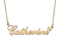 Customized Made Women Name Necklace Gold Personalized Heart Pendant for Her Catherine