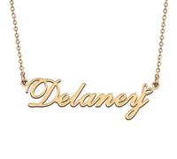 Customized Made Women Name Necklace Gold Personalized Heart Pendant for Her Delaney