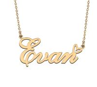Customized Made Women Name Necklace Gold Personalized Heart Pendant for Her Evan