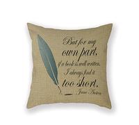 Customized Standard New Arrival Pillowcase Jane Austen Austen Librarian Literature Throw Pillow 20 X 20 Square Cotton Linen Pillowcase Cover Cushion