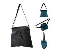 CUSTOMRUNNER Grande Sacco Raccolta Frutta con Scarico Inferiore, Grembiule da Giardinaggio Impermeabile 15Kg, Sacco Oxford per Mele, Verdure e Agrumi(Black)