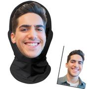 custyoulife Maschera ritratto personalizzata, stampa personalizzata Phtot/testo/logo, copricapo comico per adulti per feste e giochi di ruolo