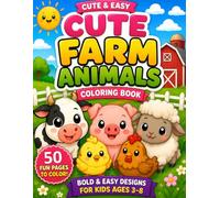 Cut Farm Animals: Coloring Book