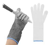 Cut Resistant Gloves - Long Sleeves Stainless Steel Wire | Food Grade Work Cutt Proof Gloves - High Performance Level 5 Anti Cut Sleeve, Safety Work Glooves Anti Cutting Kitchen Protect Tools For Woo