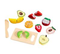 Cut the Fruit Toy Child, giocattoli per tagliare la frutta per bambini | Set di potenziamento per apprendimento e creatività in legno - Set di abilità di taglio del cibo prescolare per bambini