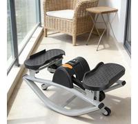 CUTANGELAR Cardio Stepper, Attrezzo Laterale Compatto, Offre Un'efficace Combustione Dei Grassi. Le Fasce Di Resistenza Incluse Aggiungono Un Allenamento Alla Parte Superiore Del Corpo.(Gray)