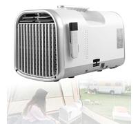CUTANGELAR Condizionatore Portatile Per Campeggio, 4400/5100 Btu, Compatto, Con Telecomando E Timer Da 12 Ore, Per Tenda, Camper, Autocaravan, Camera Da Letto, Ufficio E Cuccia Per Animali(1-8 M²)