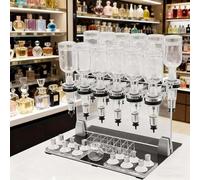 CUTANGELAR Dispenser per Profumo da 200 Ml, Kit Dispenser Manuale per Profumo da Bar, Dispenser con 12 Flaconi di Prova in Vetro per Profumeria, Studio, Salone, Bar