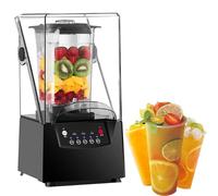 CUTANGELAR Frullatore Professionale con Touch Screen da 2200W, Bicchiere da 2L, Cappa insonorizzante, tritaghiaccio da 17000 Giri/min, spremiagrumi da Bar per preparare succhi/frullati/Barrette.
