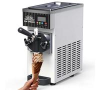 CUTANGELAR Gelatiera Monogusto Per Uso Domestico, Macchina Da Banco Professionale, Pannello LCD Per Un Facile Monitoraggio De-ll'erogazione, Eroga 4-5 Kg/h Per Bar E Snack Bar.(Cream)