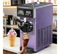 CUTANGELAR Gelatiera Soft, Macchina Per Gelato Con Pulizia Automatica, Serbatoio Da 2,5 L E Cilindro Da 1 L, Resa 4-5 L/h, Disponibile In 4 Colori Per Supermercati, Snack Bar E Caffetterie.(Purple)