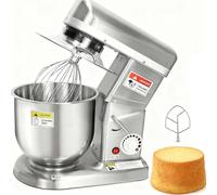 CUTANGELAR Impastatrice Commerciale, Attrezzatura Cucina Acciaio Inossidabile. Include Accessori Frusta, Gancio E Frusta,Per Preparazione Impasto Pizza E Creazione Prodotti Panificio.(7L/6.4qt)