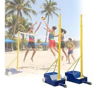 CUTANGELAR Kit Completo Da Pallavolo, Set Da Pallavolo Morbido E Rete Da Badminton. Rete Premium, Con 4 Impostazioni Di Altezza E Base Con Ruote Per La Massima Trasportabilità In Qualsiasi Ambiente.