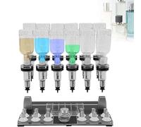 CUTANGELAR Kit Dispenser per 12 Flaconi di Liquidi, Dispenser Manuale per Profumi in Vetro da 200 Ml, Design Compatto E Salvaspazio, per Profumeria Espositore per Tester di Profumi, per Bar, Studi