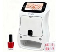 CUTANGELAR Kit Macchina Stampante Unghie Art, Stampante Unghie Digitale con Touchscreen 5 Pollici, Uscita HD 2400DPI, Supporto App Mobile e WiFi, Design Personalizzati(Nailartmachine)