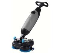 CUTANGELAR Lavapavimenti Elettrico, Macchina Lavapavimenti a Spinta Manuale, Funzione Tripla Lavaggio Risciacquo Asciugatura, Corpo Rotante 360°, Velocità 0-350 RPM, per Fabbriche(Gray)