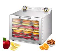 CUTANGELAR Liofilizzatore Commerciale, Disidratatore Professionale 800W Acciaio Inossidabile, Controllo Temperatura e Tempo, Essiccatore Multifunzione, Perfetto per Frutta.(8Layers/400W)