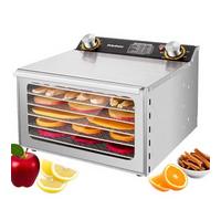 CUTANGELAR Liofilizzatore Commerciale, Disidratatore Professionale 800W Acciaio Inossidabile, Controllo Temperatura e Tempo, Essiccatore Multifunzione, Perfetto per Frutta.(6Layers/400W)