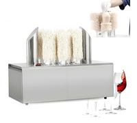 CUTANGELAR Lucidatrice Per Bicchieri Da Vino, Lucidatrice Professionale, Asciugatrice Ad Aria Calda Da Vino Con Pulizia A 360°, Adatta Per 330/660 Bicchieri/ora, Per Bar, Ristoranti E Hotel(8Head)