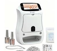 CUTANGELAR Macchina Automatica Intelligente per Stampante Unghie, DIY per Casa con Display Touch 5 Pollici, Stampa Alta Risoluzione 2400DPI per Uso Domestico o Salon(Nailartmachine)