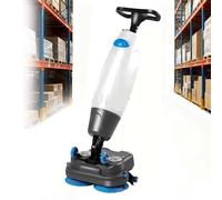 CUTANGELAR Macchina Lavapavimenti Commerciale, Lavapavimenti Elettrico Portatile a Spinta Manuale con Larghezza di Pulizia 17 Pollici, Efficienza 13000 Piedi²/H per Piastrelle Parquet(White)