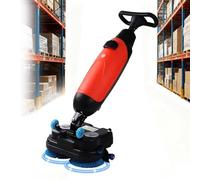 CUTANGELAR Macchina Lavapavimenti Commerciale, Lavapavimenti Elettrico Portatile a Spinta Manuale con Larghezza di Pulizia 17 Pollici, Efficienza 13000 Piedi²/H per Piastrelle Parquet(Red)