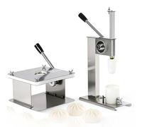 CUTANGELAR Macchina Manuale Per Baozi, Macchina Professionale Per La Formatura Di Baozi Con Chiusura A 9 Pieghe, Produzione Di 500 Panini/Ora, 3 Stampi Antiaderenti Intercambiabili In Pe(M)