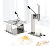 CUTANGELAR Macchina Manuale Per La Preparazione Di Panini, Macchina Per Baozi In Acciaio Inossidabile Resistente Con 3 Stampi Intercambiabili, 500 Panini/Ora, Base Antiscivolo(Full Set)