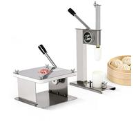CUTANGELAR Macchina Manuale Per La Preparazione Di Panini, Pressa Semiautomatica Per Panini Al Vapore Con Chiusura A 9 Pieghe, Ideale Per Ristoranti, Produzione Di 500 Panini/Ora(S)