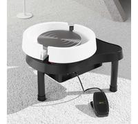CUTANGELAR Macchina per Ceramica da 200 W con Kit di Utensili, Dotata di Piatto Girevole da 32 Cm E Vasca Rimovibile E Lavabile. per Ceramica Supporta La creatività Artistica D-ell'argilla(Black)