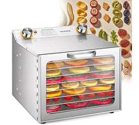 CUTANGELAR Macchina Per Essiccare Verdura,Disidratatore Facile Da Usare, 800W Acciaio Inossidabile, Controllo A Manopola, Grande Capacità, Per Carne, Frutta E Verdure.(8Layers/400W)