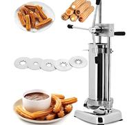 CUTANGELAR Macchina Per Riempire Churros, Pressa Per Pasta Multiuso. Acciaio Inossidabile Di Grado Commerciale Con 5 Stampi Di Formatura.Per Ciambelle In Vari Contesti Di Servizio Alimentare.(3L)