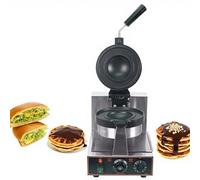 CUTANGELAR Macchina per waffle Ufo Burger, macchina per coni waffle elettrica con piastre antiaderenti rotanti a 180°, temperatura professionale Comandi, per ristoranti, bar(Single Head)