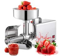 CUTANGELAR Macinapomodoro in acciaio inox 450W Siste-ma di filtraggio a doppio canale per separazione polpa, macchina per marmellate, inox per salsa di pomodoro fatta in casa, marmellata di fragole