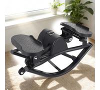 CUTANGELAR Mini Stepper, Attrezzo Per Esercizi A Basso Impatto, È Progettato Per Un Allenamento Cardio E Per Scolpire Le Gambe Senza Danneggiare Le Ginocchia. Per Un Allenamento Pratico.(Black)