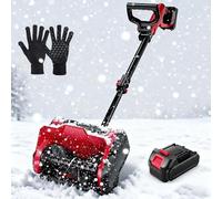 CUTANGELAR Pala Per Neve Senza Fili, Spazzaneve Senza Fili 20V, Distanza Lancio 8 M Con Larghezza 32 Cm, Caratterizza Asta Telescopica Regolabile Per Viali E Patii.