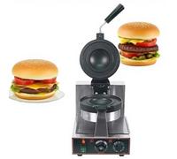 CUTANGELAR Piastra elettrica per waffle a doppia testa per hamburger, con controllo preciso di tempo e temperatura, piastre antiaderenti, adatta per ristoranti e cucine domestiche(Single Head)